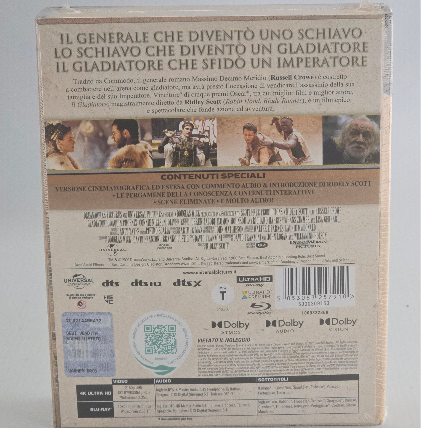 Gladiator 4K HD + Blu-ray SteelBook Titans of Cult Ridley Scott Crowe ,Phoenix B