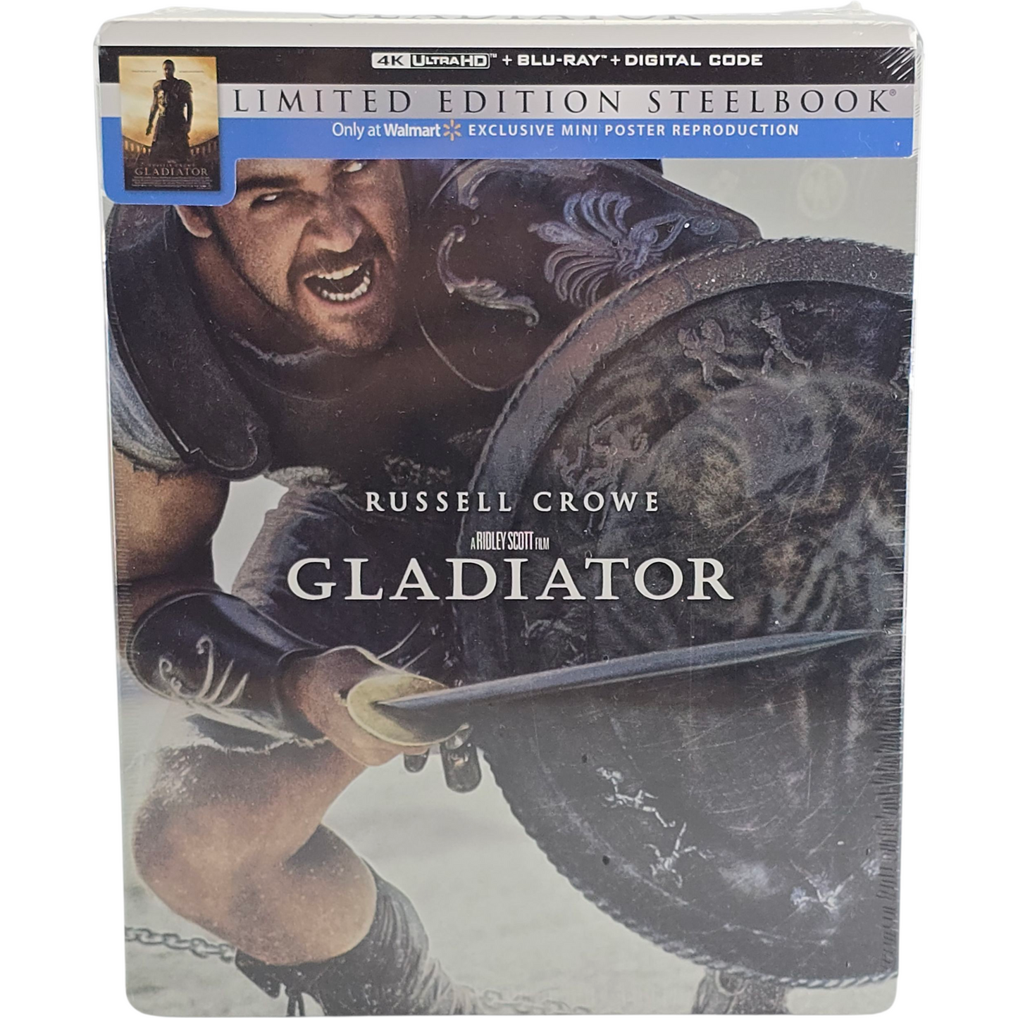 Gladiator SteelBook 4K Ultra HD + Blu-ray Russell Crowe Dolby Atmos Zone A USA
