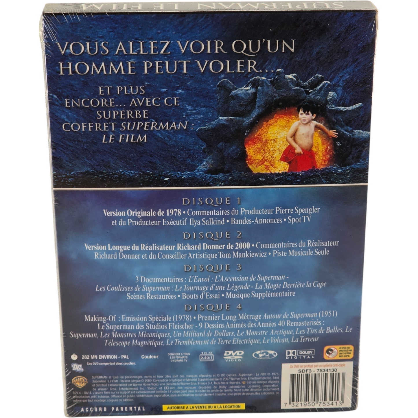 Superman Collector 4 X DVD Coffret Digipack Christopher Reeve  Marlon Brando B
