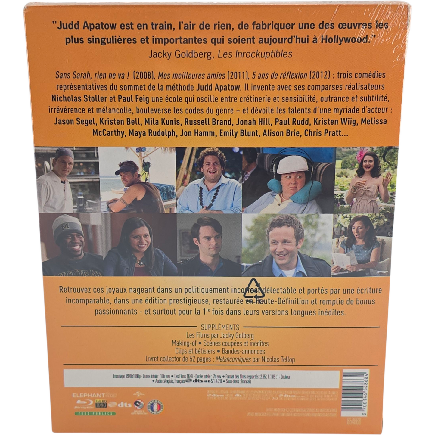 Elephant Films-Coffret 3 Blu-ray Apatow Productions + livret 52 pages  Zone B