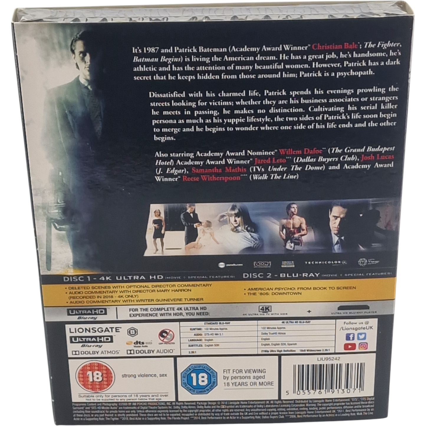 American Psycho 2000  4K Ultra HD + Blu-ray +[étui] Christian Bale [-18] Zone B