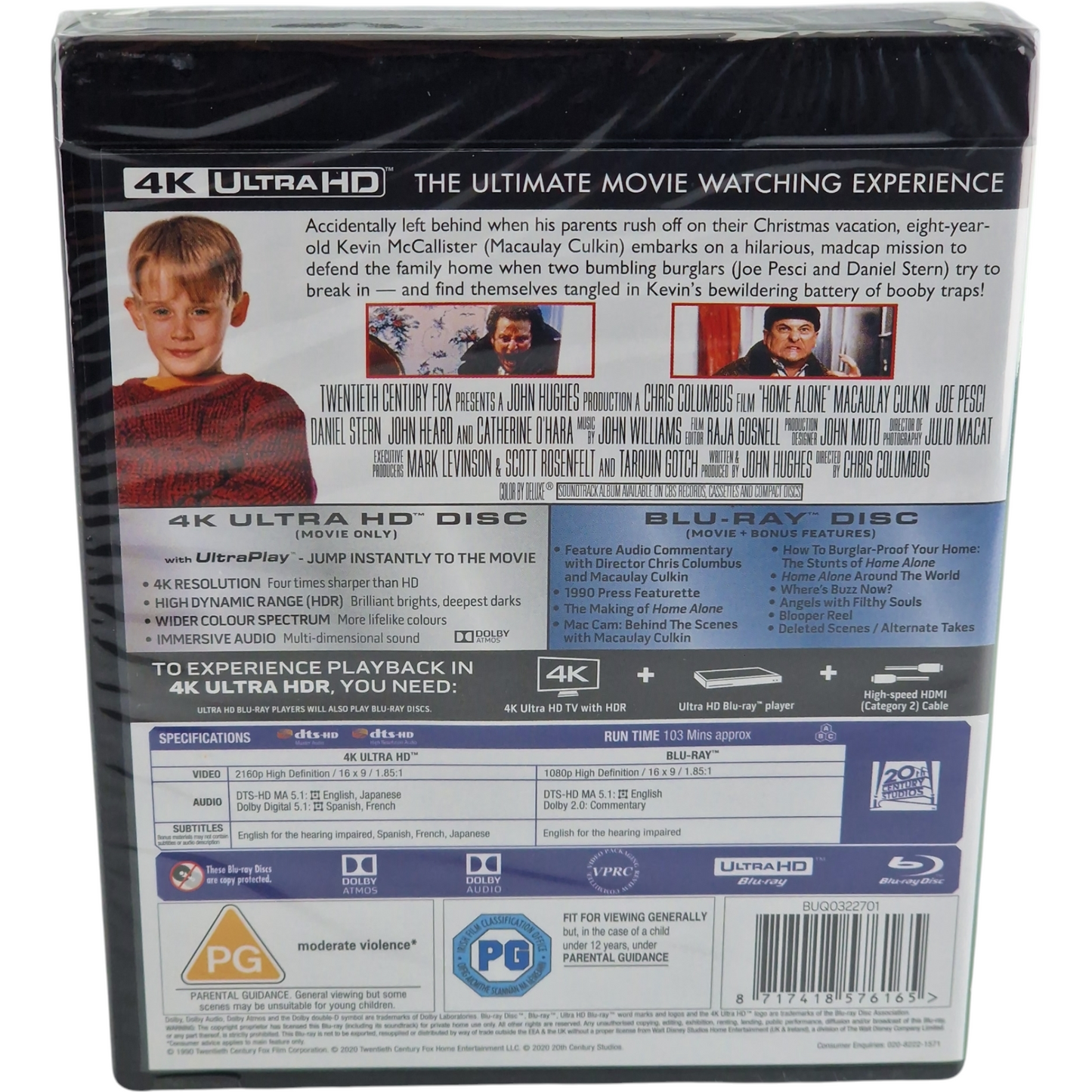 Home Alone 4K Ultra HD + Blu-ray + [étui] Disney Maman,j'ai raté l'avion Libre