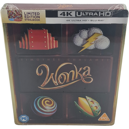 Wonka 4K Ultra HD + Blu-ray Steelbook Timothée Chalamet Édition Limitée ,Libre