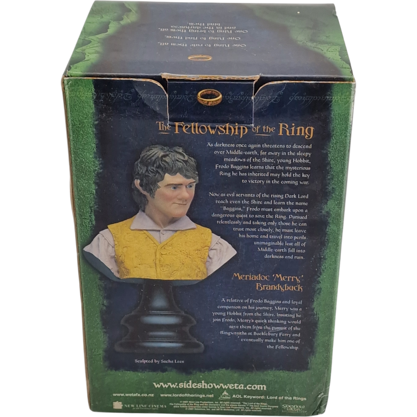 Seigneur des Anneaux Buste Resine Mriadoc Merry Brandybuck Sideshow Weta  Polystone