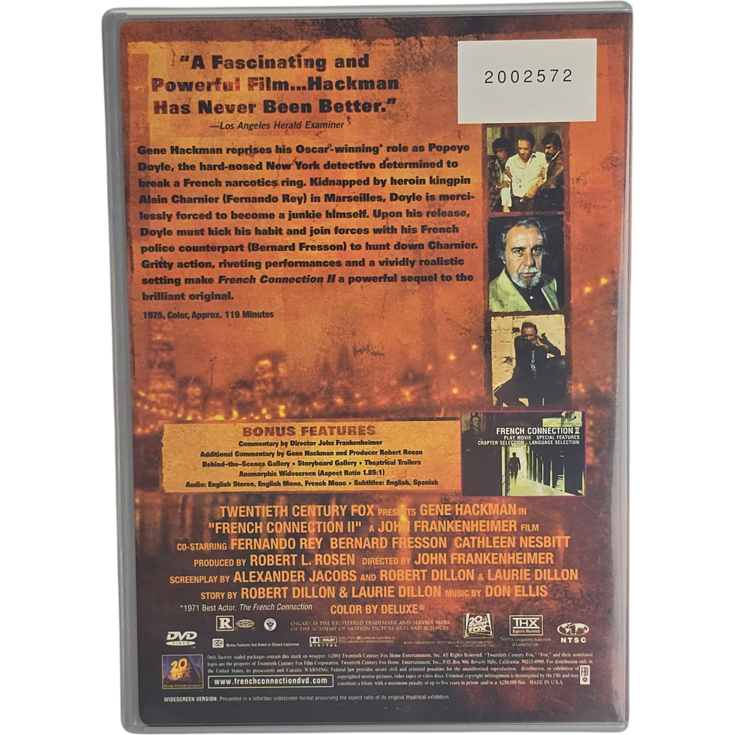The French Connection I & II DVD 2 Films Gene Hackman Zone 1
