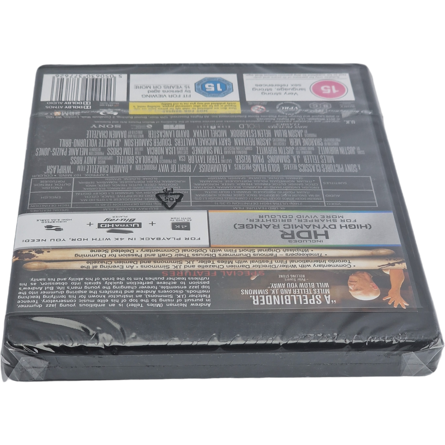 Whiplash 4K Ultra HD + Blu-ray  2014  Miles Teller, J.K. Simmons Zone Libre