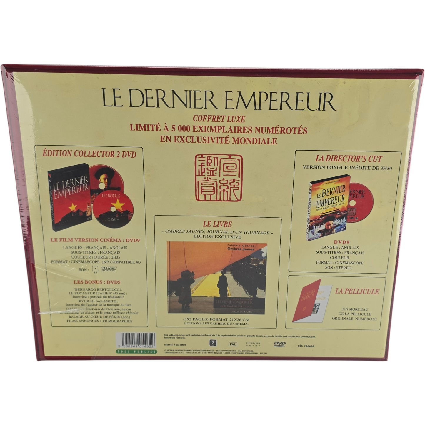 Le Dernier Empereur Edt Prestige  Limitée, Numerotée Bernardo Bertolucci  Zone B