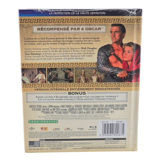 Spartacus  Blu-ray Digibook Édition limitée 100ème anniversaire Universal Zone B