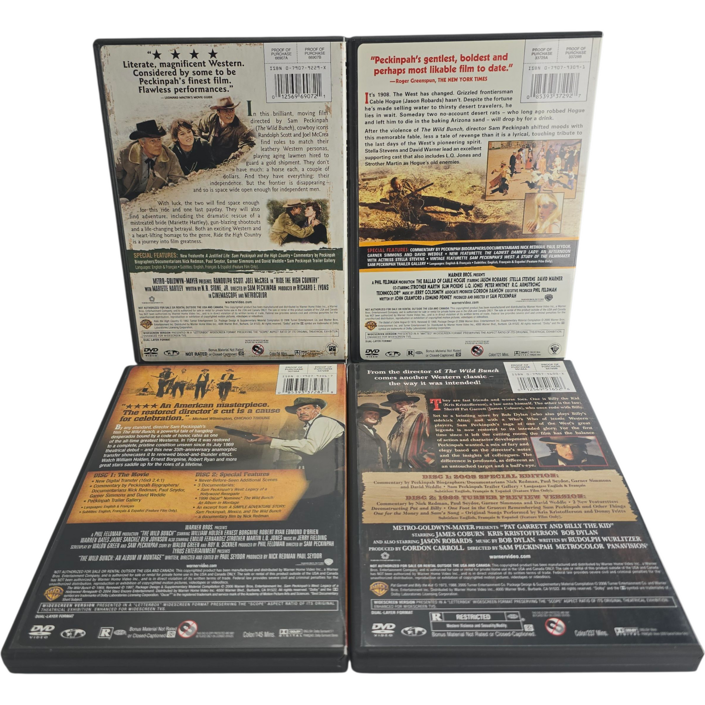 Sam Peckinpah's The Legendary Westerns Collection 6 DVD  Zone 1 – Import USA