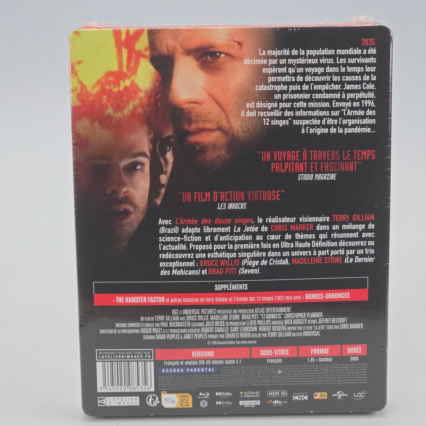 L'Armée des 12 Singes SteelBook 4K UHD Blu-ray Collector Édition Limitée