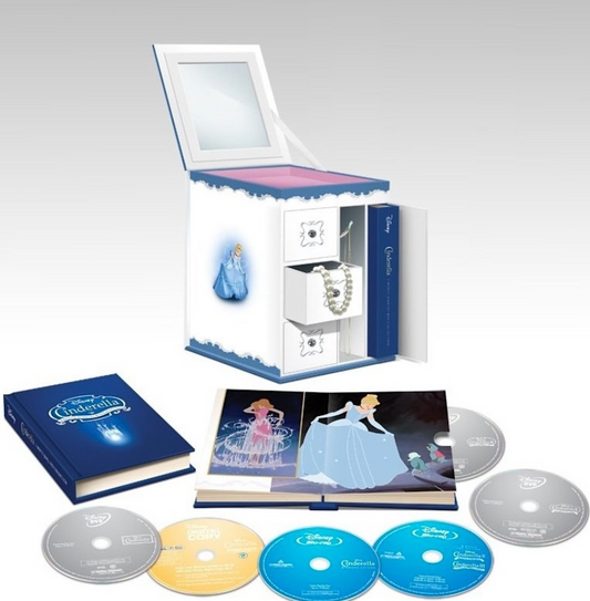 Cinderella Trilogy Blu-ray+ DVD + Jewelry Box Packaging Collector Zone A Disney
