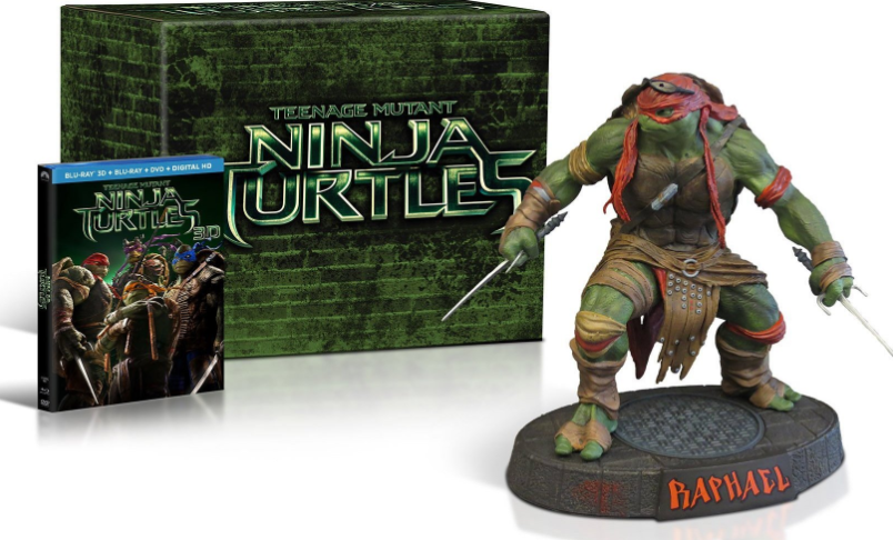 Teenage Mutant Ninja Coffret Blu-ray 3D+2D+ DVD+ Statue Raphael Collector Zone A
