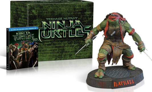 Teenage Mutant Ninja Coffret Blu-ray 3D+2D+ DVD+ Statue Raphael Collector Zone A