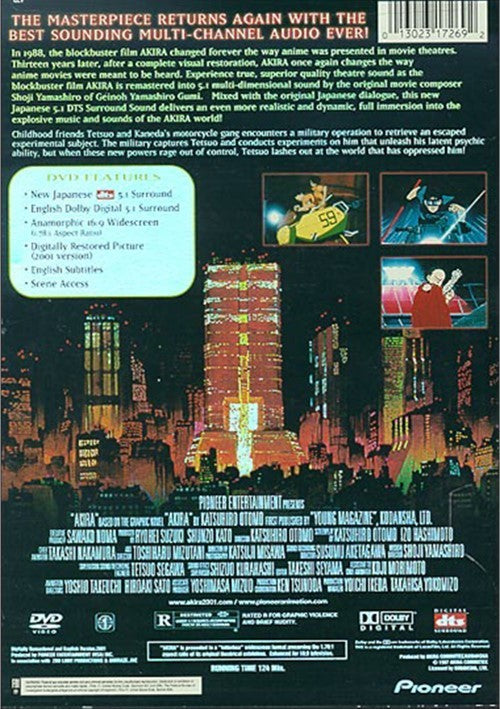 Akira DVD  2002  US Collection  DTS ___Région 1 __  VO