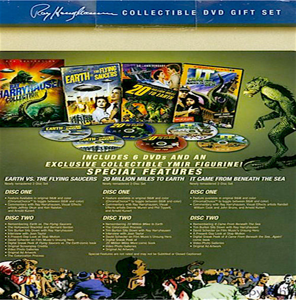 Ray Harryhausen Coffret Cadeau Collector figurine livret 6 DVD 3 Films Zone 1