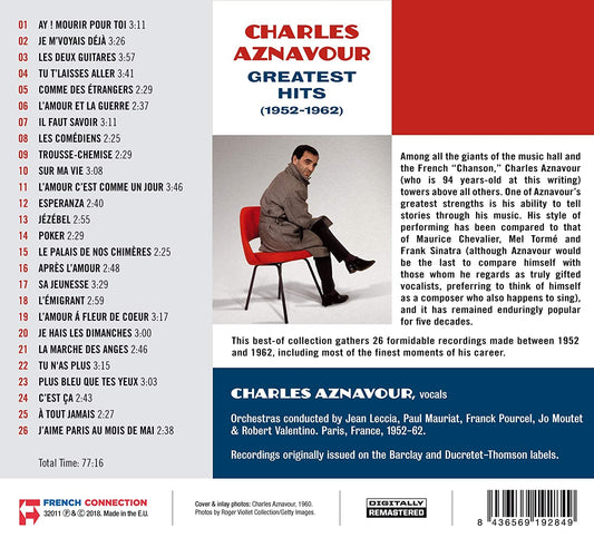 Charles Aznavour - Greatest Hits 1952-1962 - CD - visuel 2