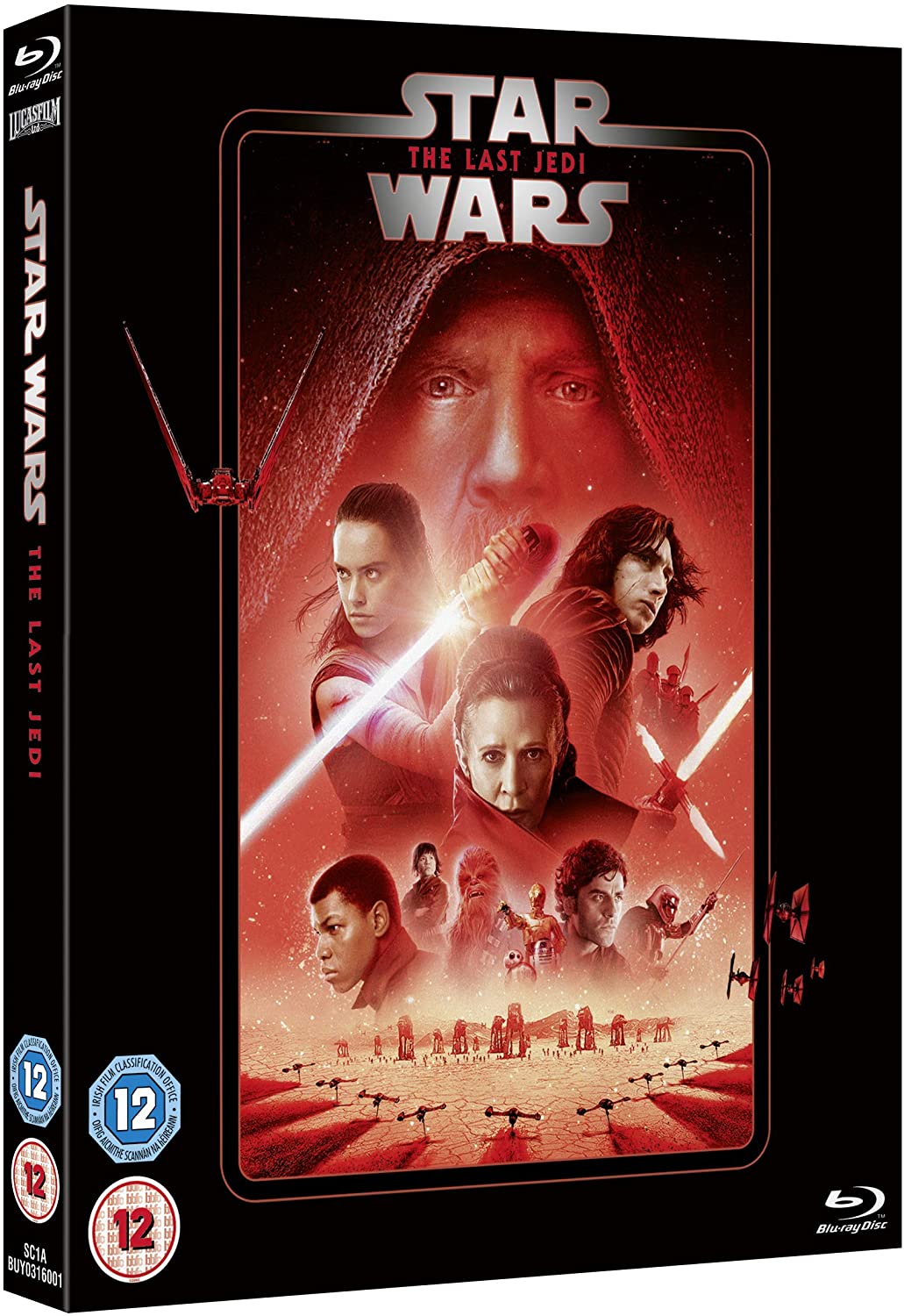 Star Wars Les Derniers Jedi  Blu-ray +étuit  [UK Import]  Version Française
