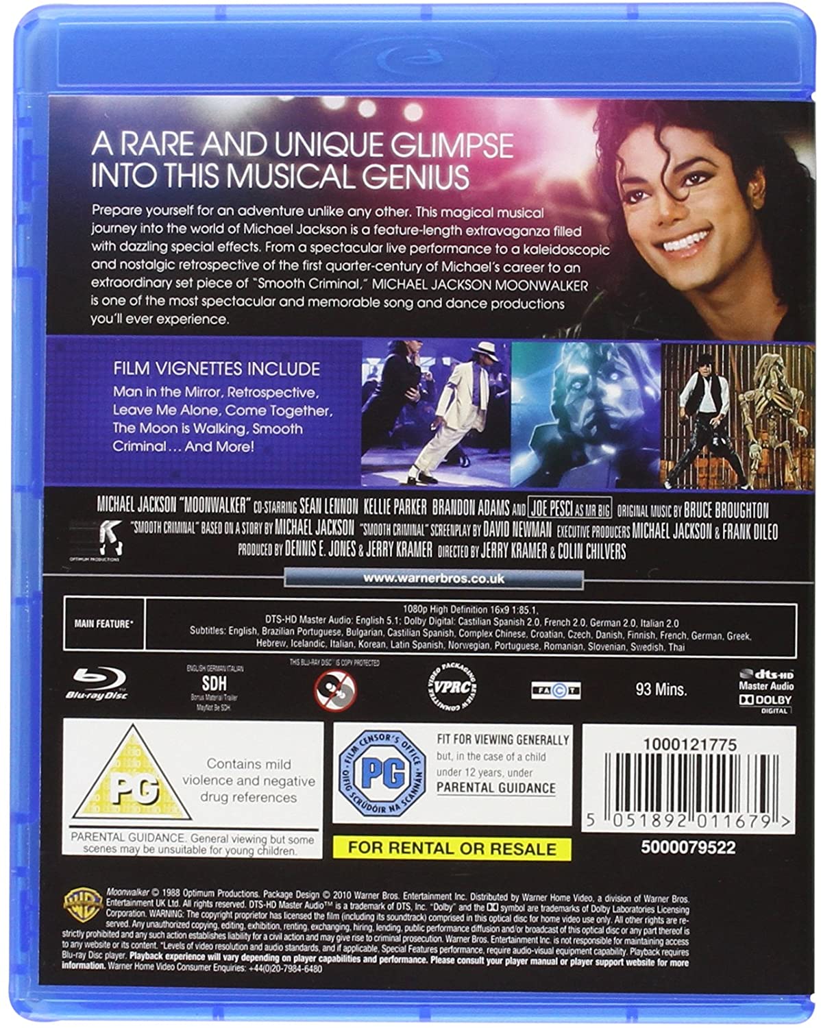 Michael Jackson - Moonwalker , Blu-ray [UK Import]  Sans région