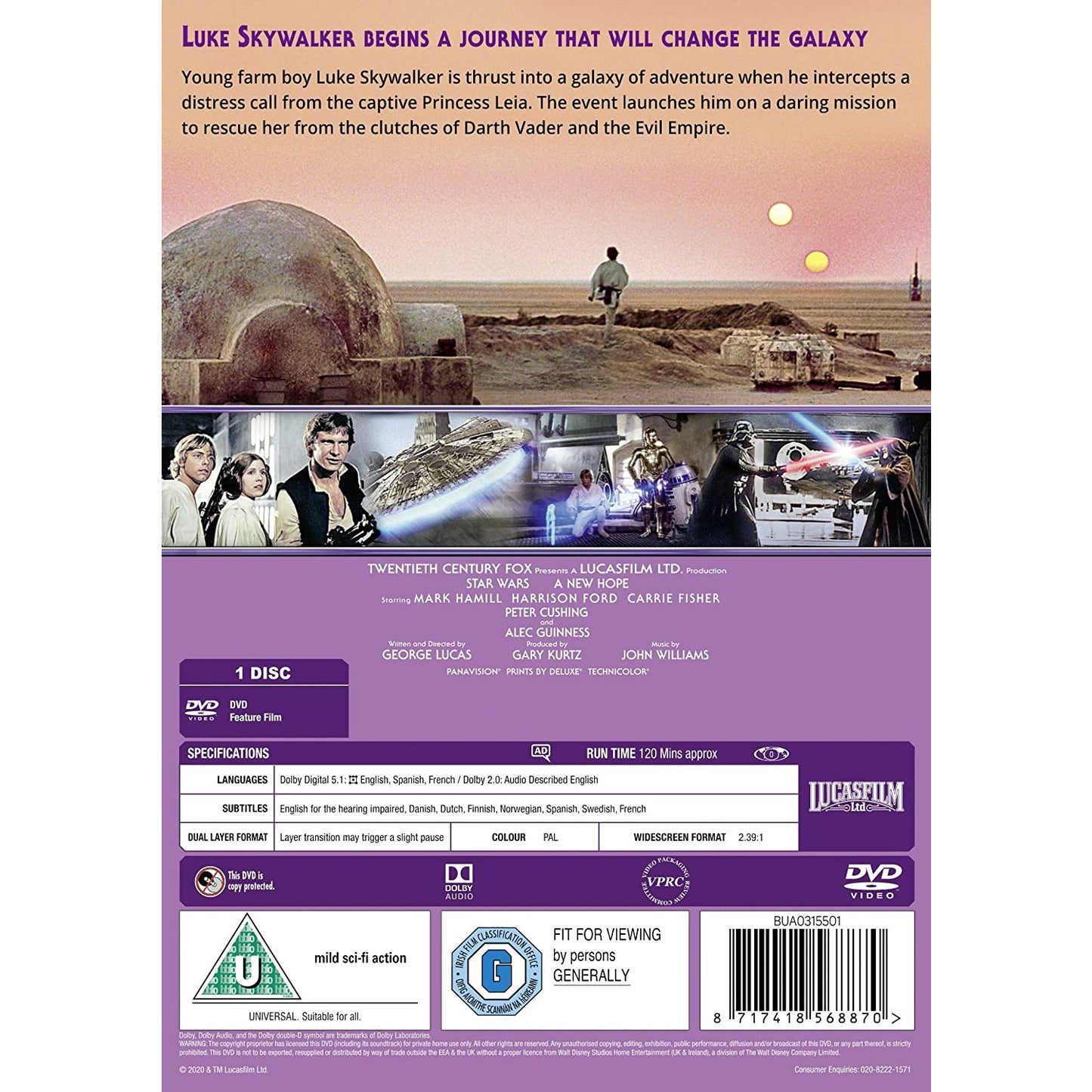 Star Wars : épisode IV - Un nouvel espoir DVD  +étuit  VF  [UK Import] 2020