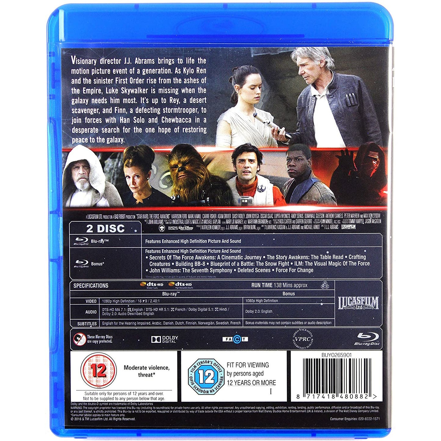 Star Wars : Le réveil de la force Blu-ray  [UK Import]  Version Française