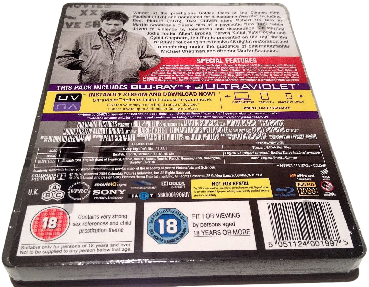 Taxi Driver Blu-ray SteelBook Zavvi limitée  De Niro, Scorsese 2013 Libre [-18]