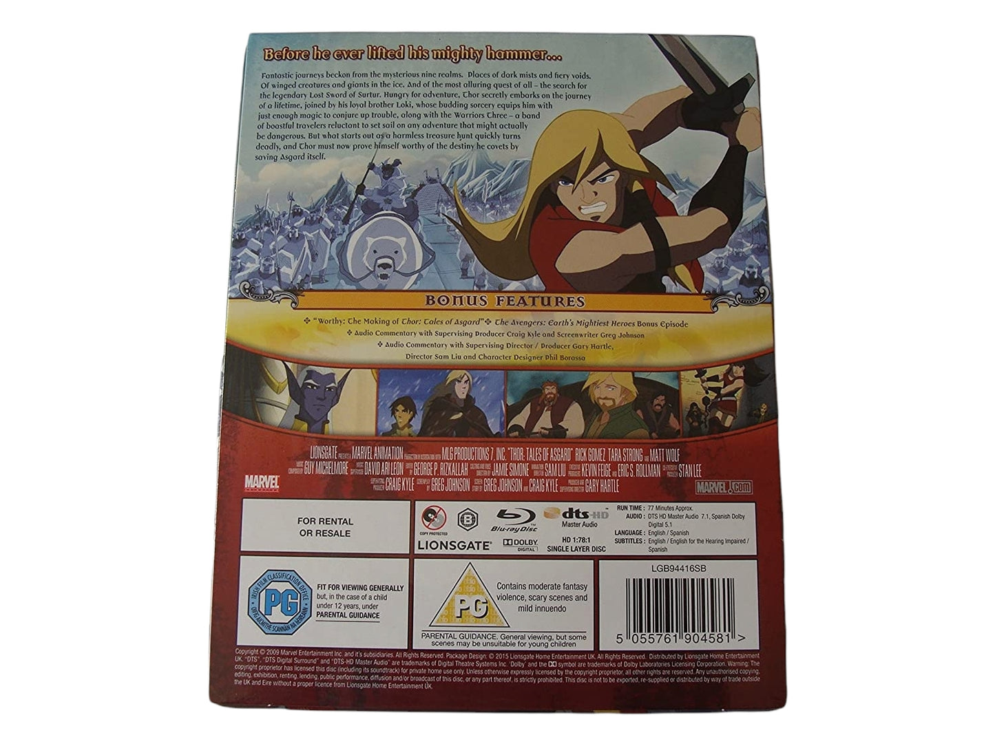 Thor: Tales of Asgard Blu-ray SteelBook 2015 Zavvi limitée 2000 Copies Zone  B