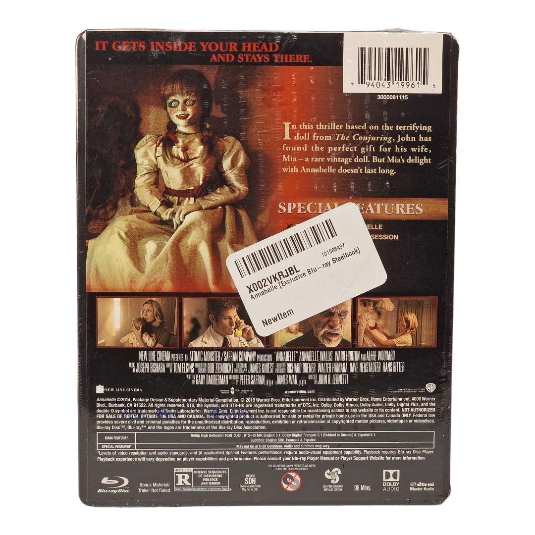 Annabelle Blu-ray SteelBook / Blu-ray + DVD Region A__VF