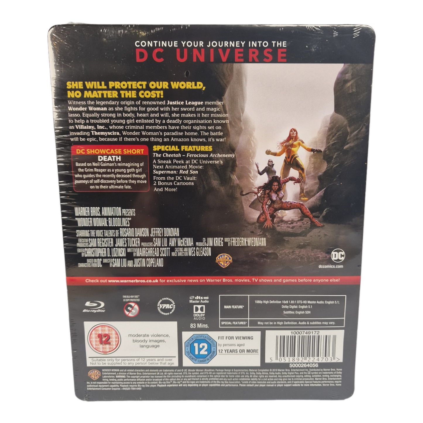 Wonder Woman : Bloodlines  Blu-ray SteelBook  Edition Limitée  2019 Region B