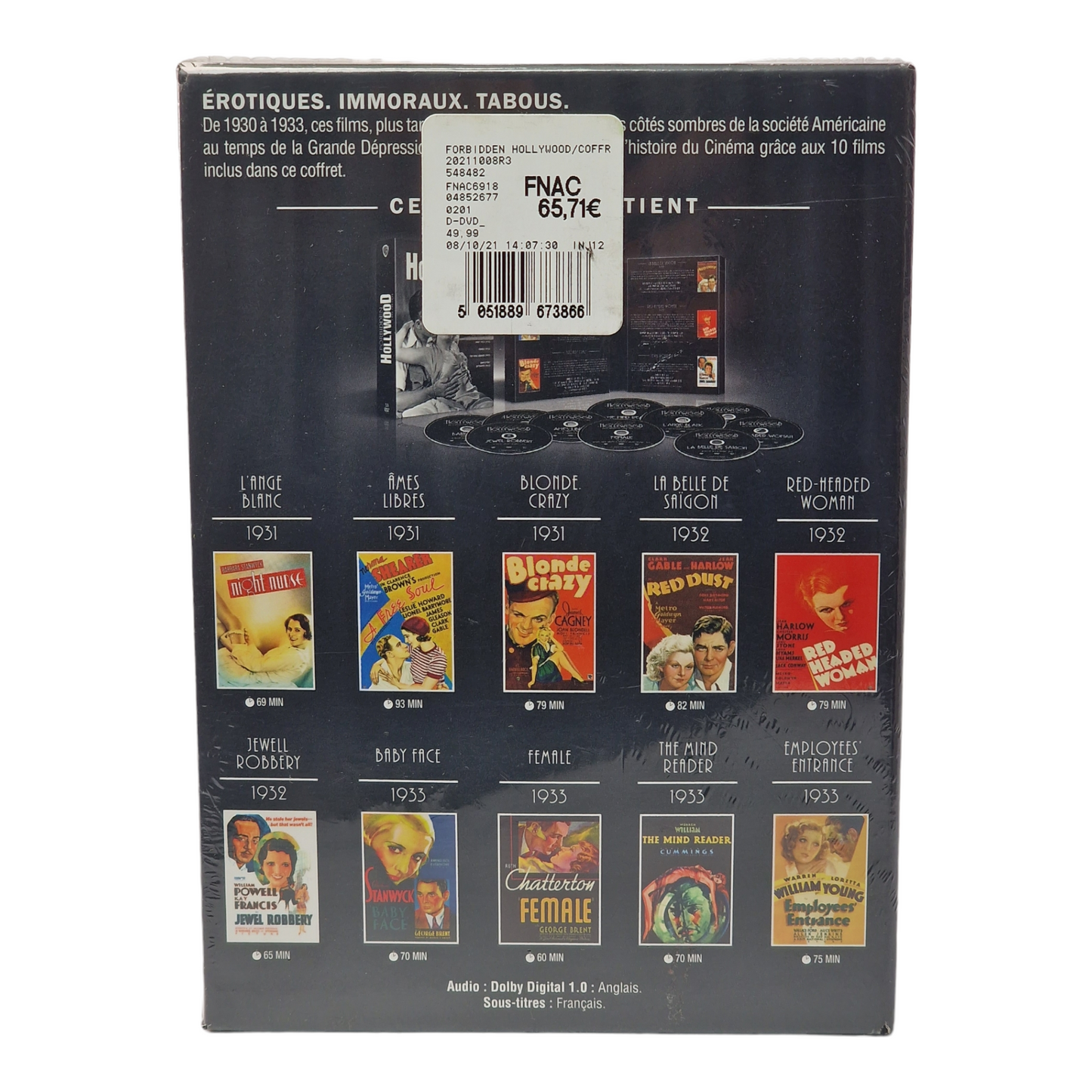 Forbidden Hollywood - l'ère pré-code DVD Coffret10 films - édition spéciale Fnac