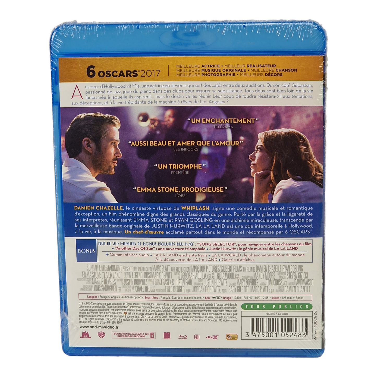 La La Land Blu-ray  2017 ____  Ryan Gosling, Emma Stone Zone 2 VF