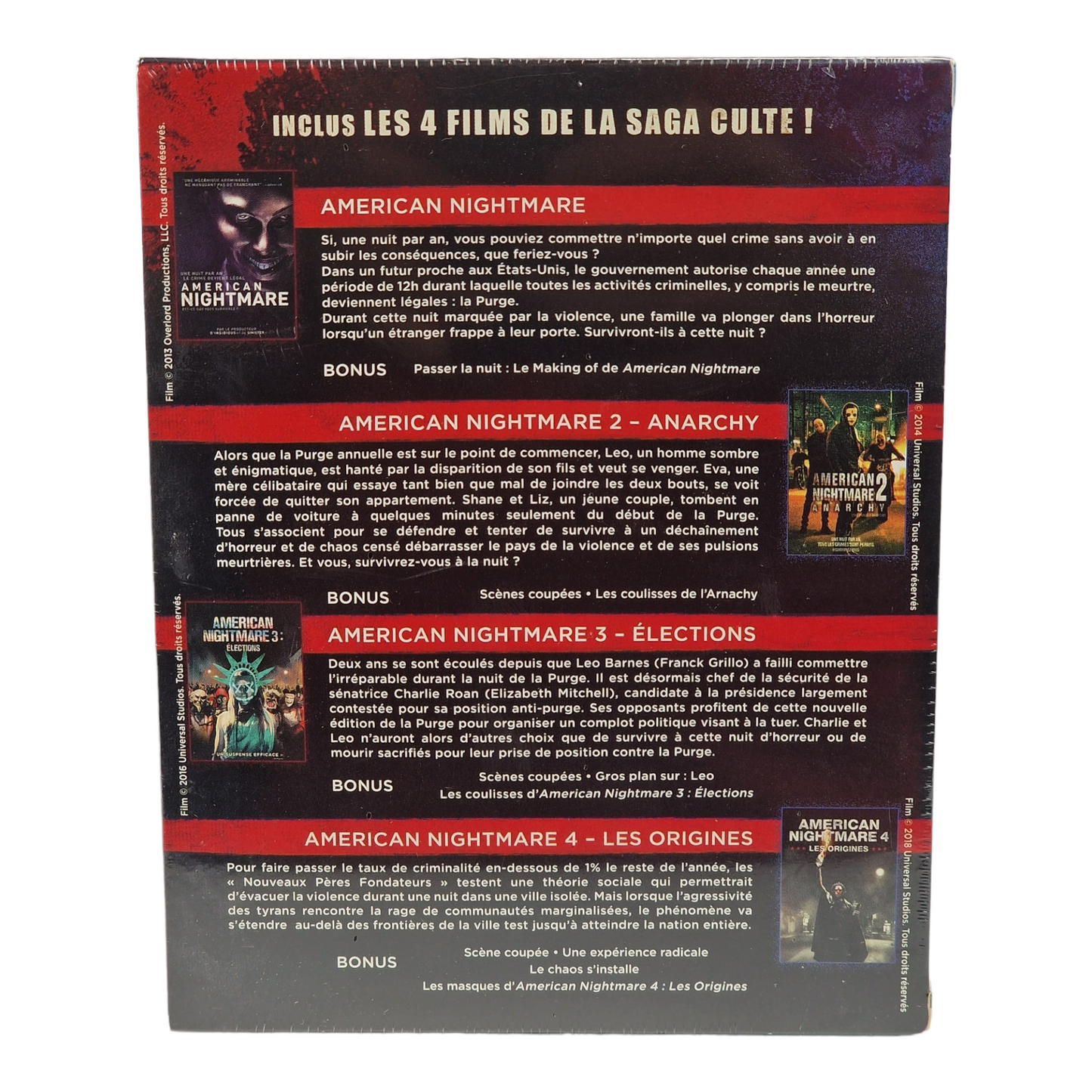 American Nightmare  Blu-ray Coffret 4 films
