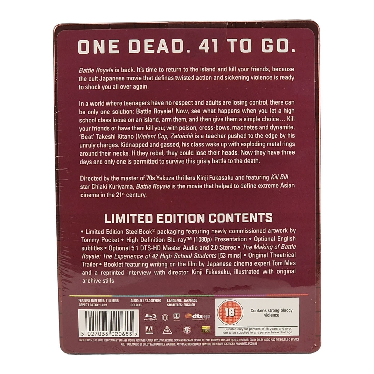 Battle Royale Blu-ray SteelBook Zavvi éxclusif Édition limitée Region B  [-18]