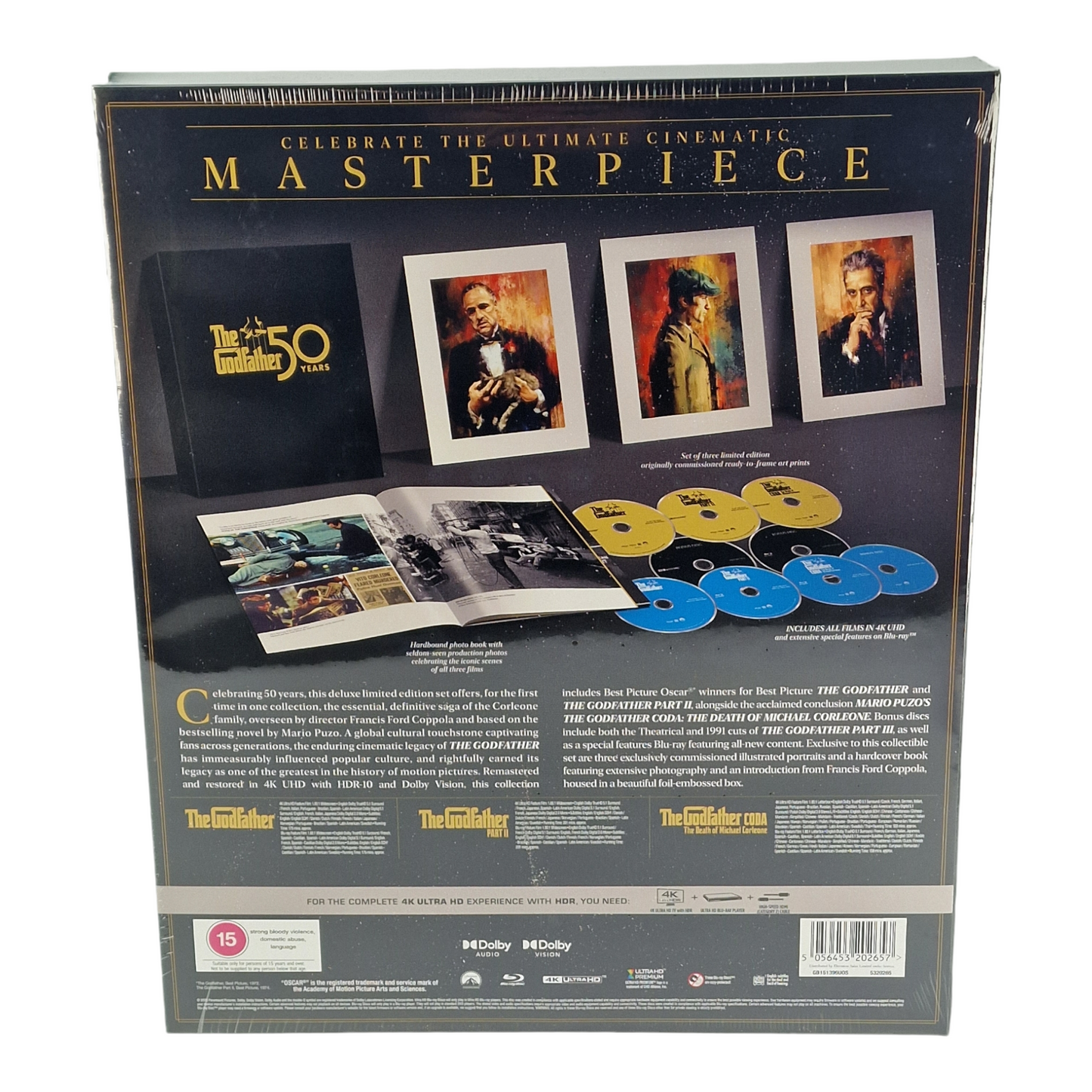 Le Parrain "The Godfather Trilogy" 4K Ultra HD + Blu-ray Deluxe Collector's  B