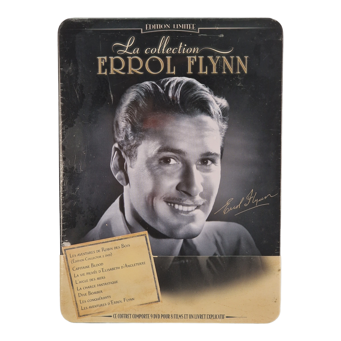 La Collection Errol Flynn 8 X DVD Boîtier Métal Édition Collector 1 livret 2005 B
