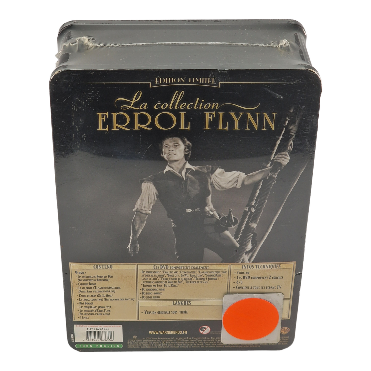 La Collection Errol Flynn 8 X DVD Boîtier Métal Édition Collector 1 livret 2005 B