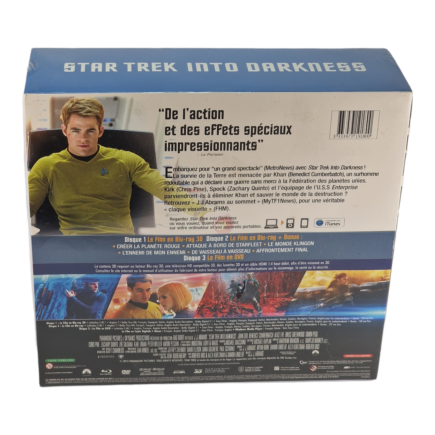 Star Trek Into Darkness 3D Blu-ray SteelBook Coffret + Phaser  Édition Limitée 2013