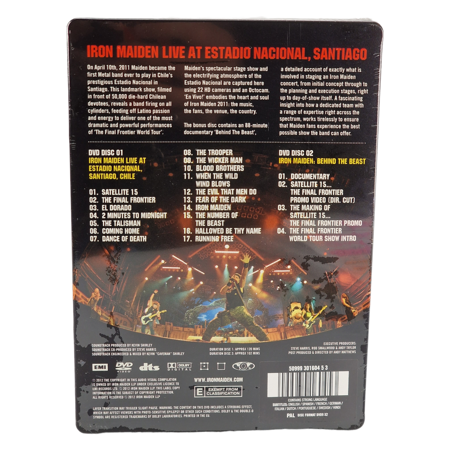 Iron Maiden – En Vivo! (Steelbook Edition) 2 DVD (Live At Estadio Nacional, Santiago)