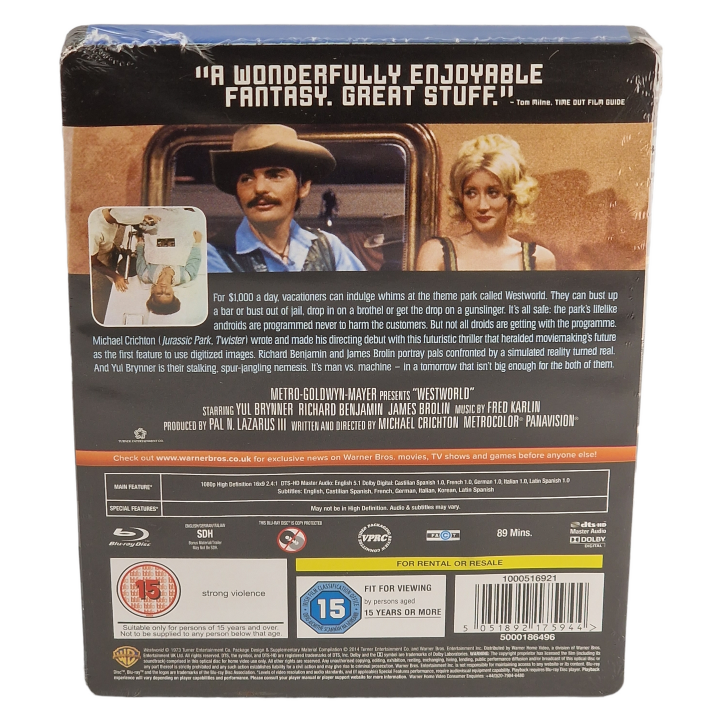 Westworld 1973 Blu-ray Steelbook Yul Brynner, Richard Benjamin 2014 Zone Libre