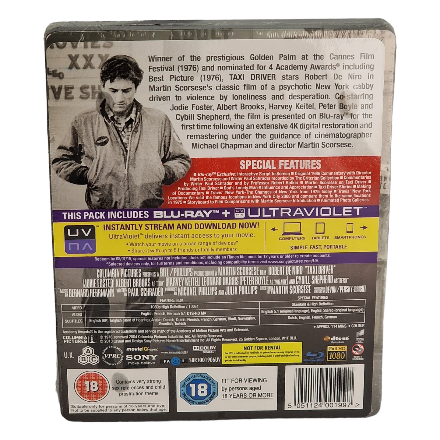 Taxi Driver Blu-ray SteelBook Zavvi limitée  De Niro, Scorsese 2013 Libre [-18]