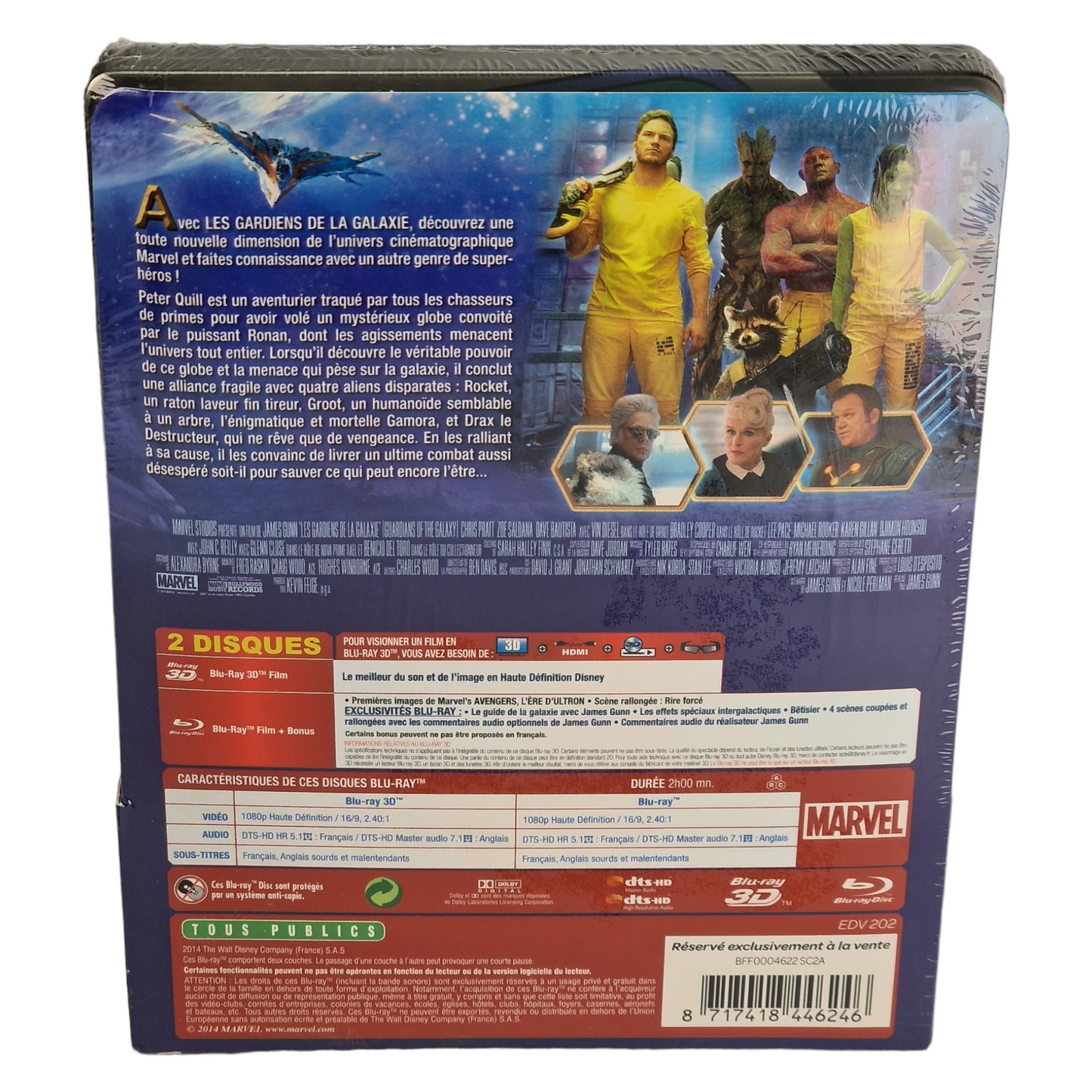Les Gardiens de la Galaxie Blu-ray 3D +Blu-ray SteelBook Blu-ray Fnac limitée B