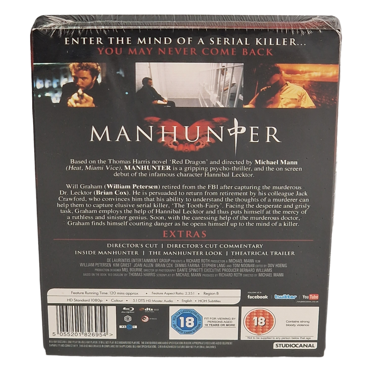 Manhunter Blu-ray  SteelBook Zavvi Édition limitée 2000 Ex 2014  Region B [-18]