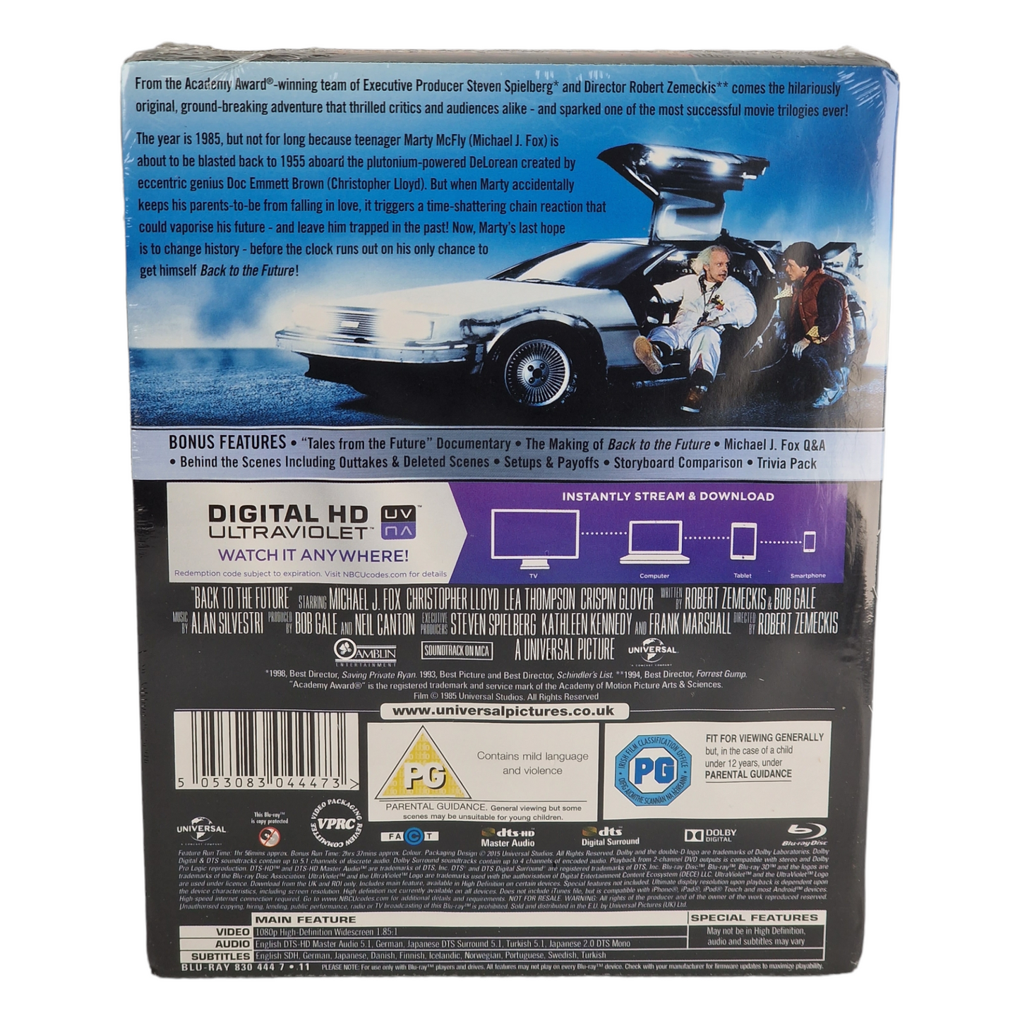 Retour vers le futur Blu-ray SteelBook Zavvi limitée 3000 ex 2015 Region Libre