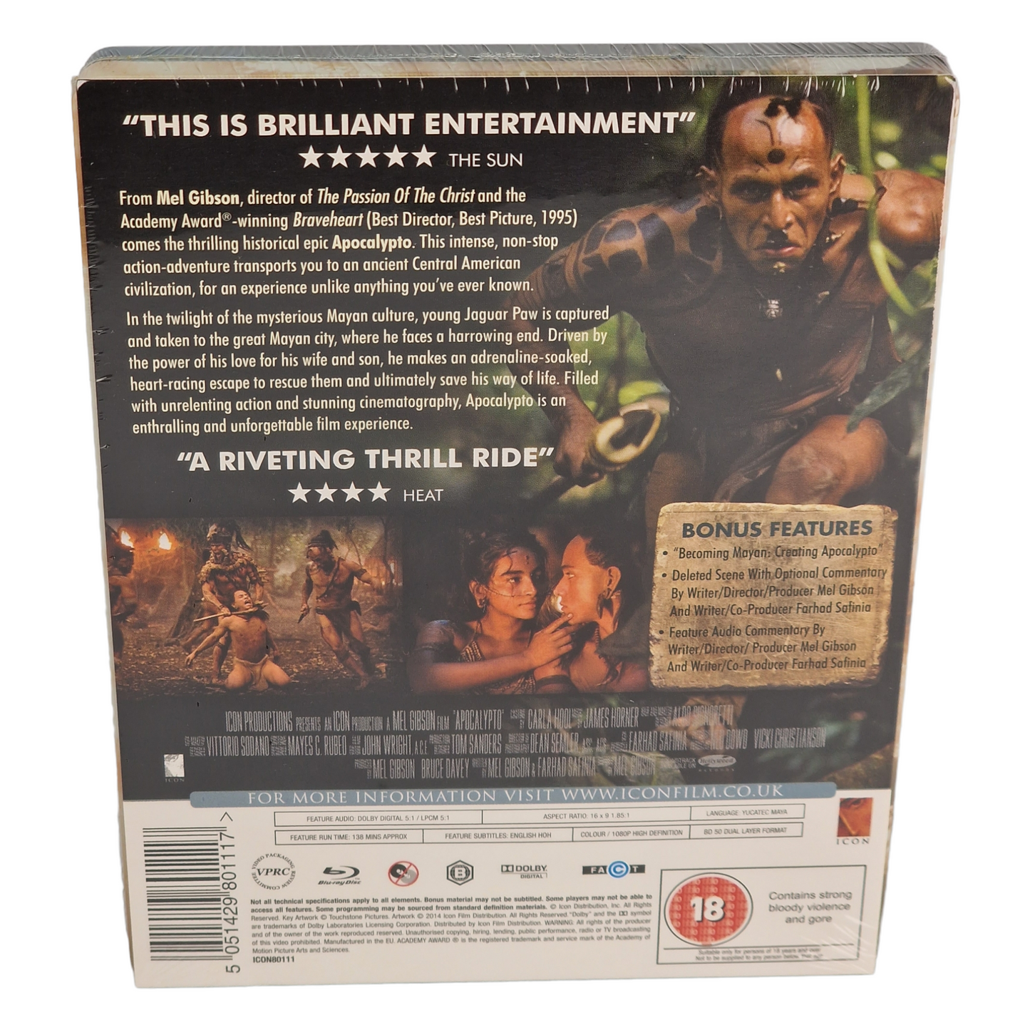 Apocalypto 2006 Blu-ray SteelBook Zavvi Exclusif Mel Gibson 2014 Zone B [18-]