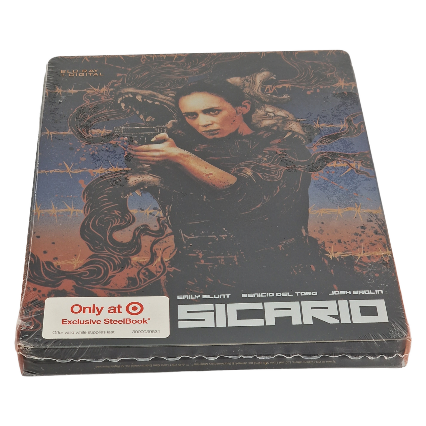 Sicario 2015 Blu-ray Steelbook Target Emily Blunt, Benicio del Toro 2021 Zone A