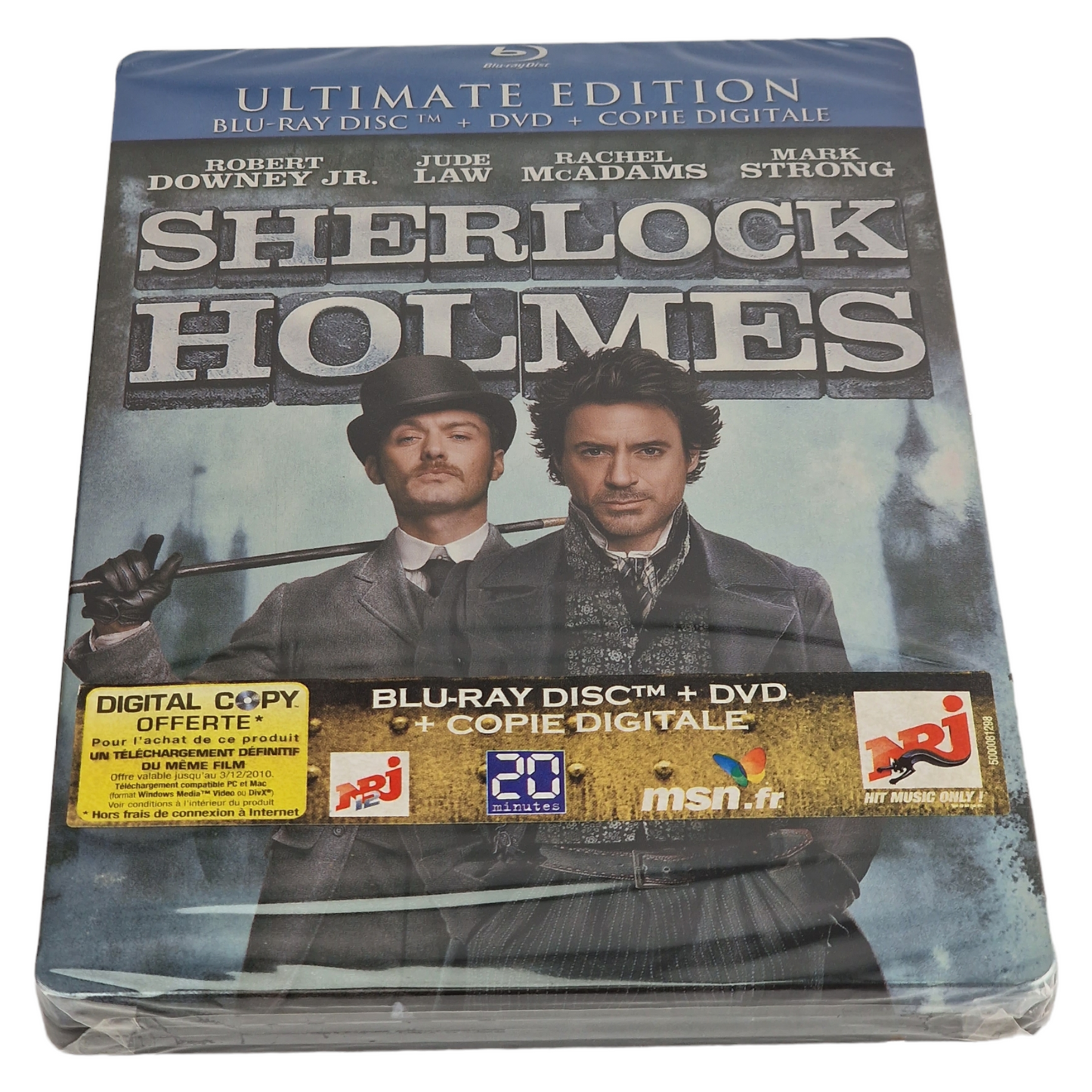 Sherlock Holmes Blu-ray + DVD SteelBook édition Ultime Guy Ritchie 2010 Zone B