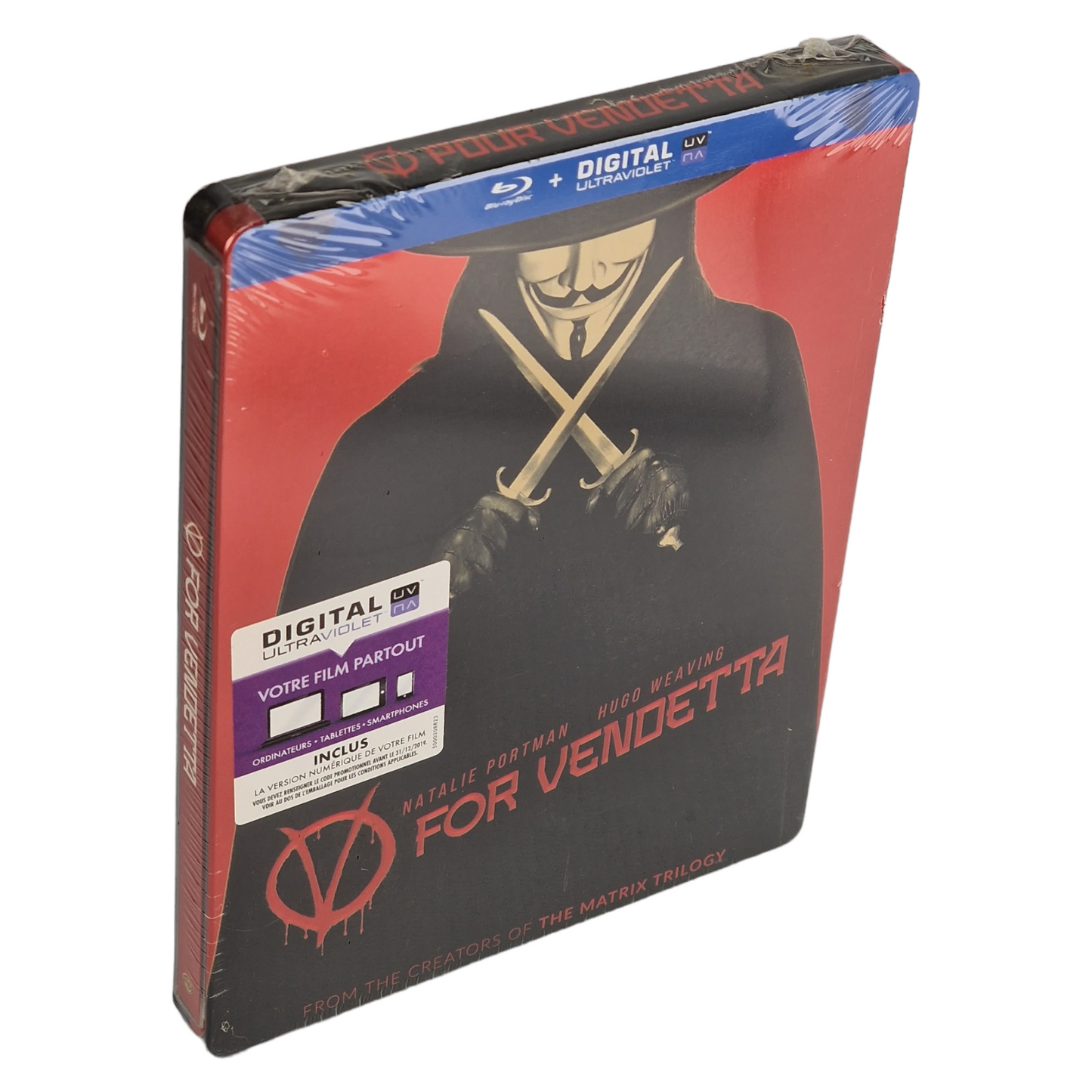 V for Vendetta   Blu-ray SteelBook  Débossé Natalie Portman  2016 Region B [-18]