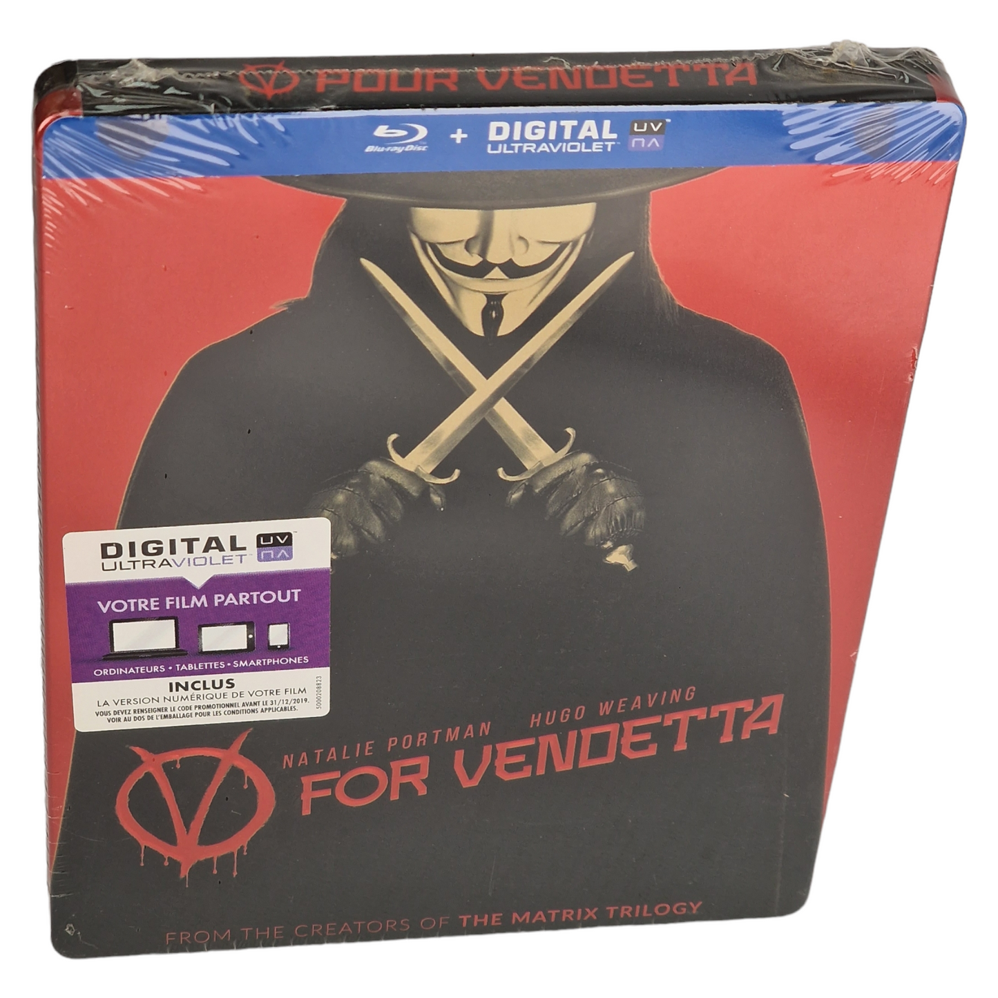 V for Vendetta   Blu-ray SteelBook  Débossé Natalie Portman  2016 Region B [-18]