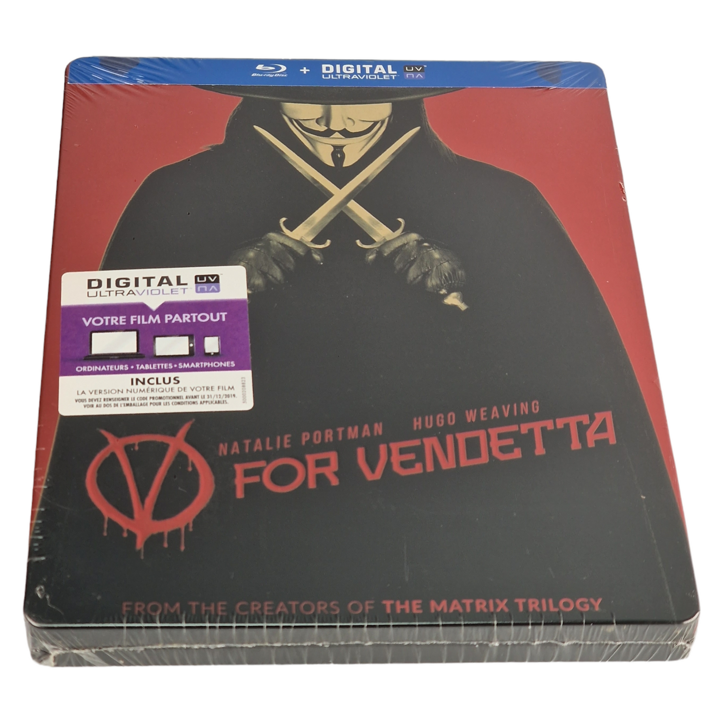 V for Vendetta   Blu-ray SteelBook  Débossé Natalie Portman  2016 Region B [-18]