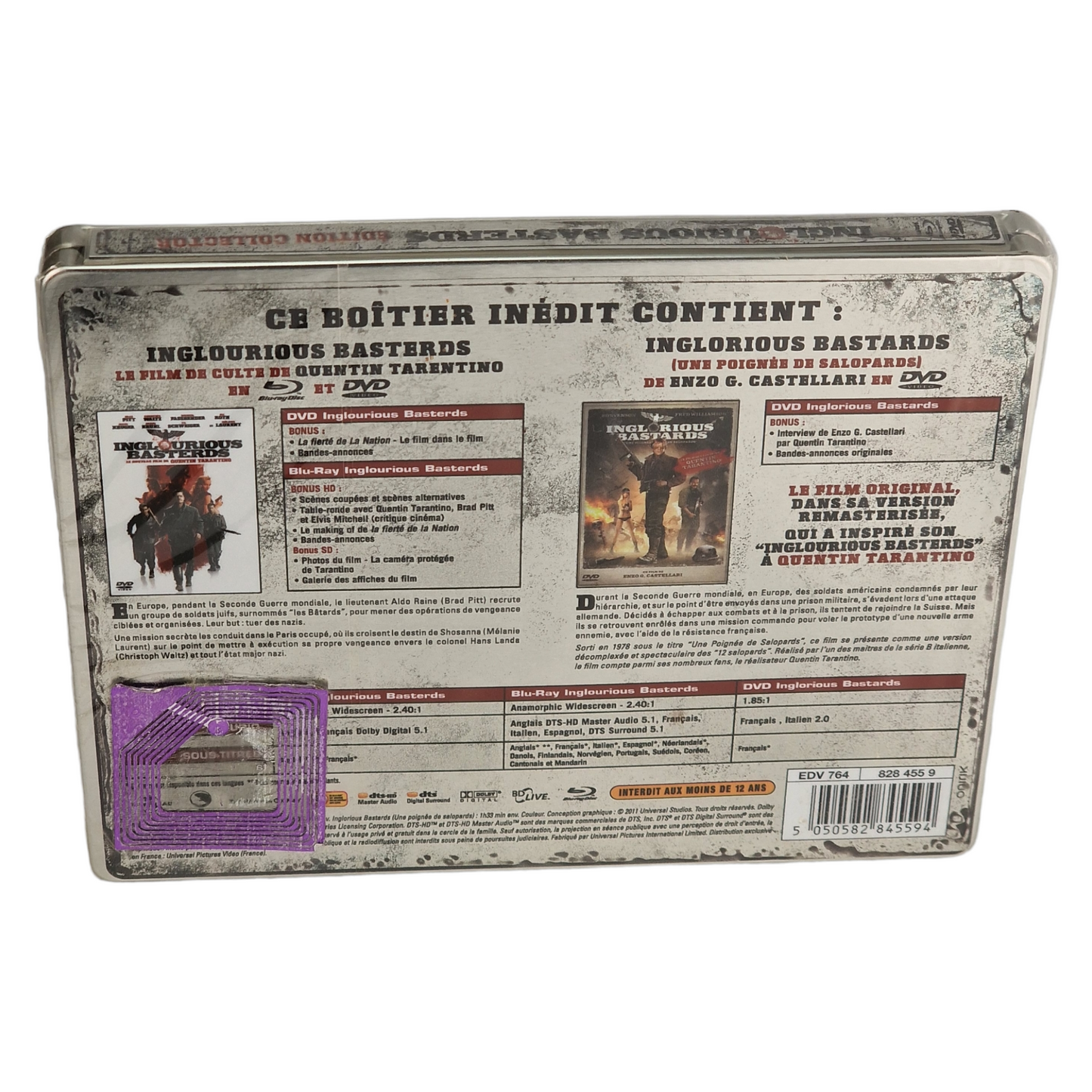 Inglourious Basterds 2  Films 1978 + 2009 Blu-ray + DVD SteelBook R Libre [-18]