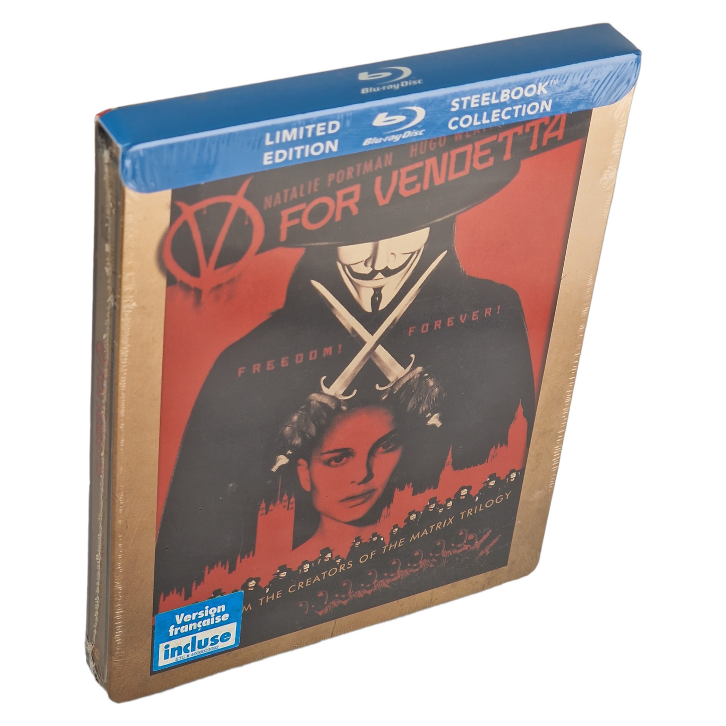 V for Vendetta Blu-ray SteelBook Édition Limitée Natalie Portman Zone Libre[-18]